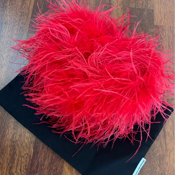 NWOT Alexander Wang Heart Pillow Ostrich Feathers Clutch Handbag - Picture 17 of 17